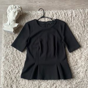 Ann Taylor structured peplum blouse